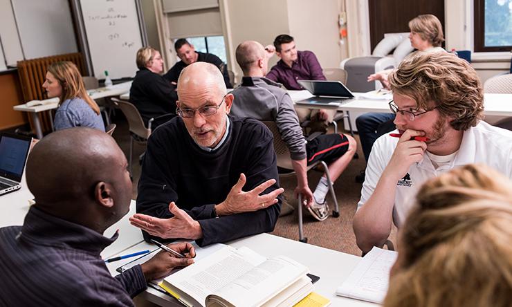 professor in class with students